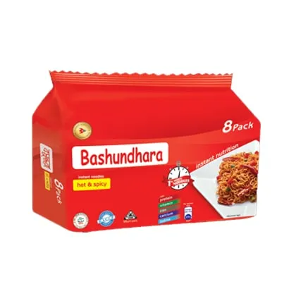 Bashundhara Hot & Spicy Instant Noodles (8 packs)